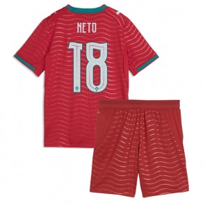 Portugal Pedro Neto #18 Replika Hemmatröja Barn VM 2026 Kortärmad (+ Korta byxor)